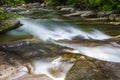 South fork Snoqualmie river flowing stream with slow shutter Royalty Free Stock Photo