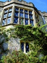 South front windows, Haddon Hall, Derbyshire. Royalty Free Stock Photo