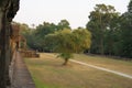 South gallery of the first corridor of Angkor Wat in Siem Reap, Cambodia Royalty Free Stock Photo