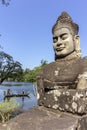 South Gate entrance to Angkor Thom, the last and most enduring capital city of the Khmer empire Royalty Free Stock Photo