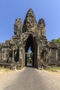 South Gate entrance to Angkor Thom, the last and most enduring capital city of the Khmer empire, UNESCO heritage site, Angkor Royalty Free Stock Photo