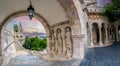 South gate of the famous Fisherman Bastion, Budapest, Hungary Royalty Free Stock Photo