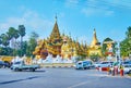 The South Gate of Shwedagon Zedi Daw, Yangon, Myanmar