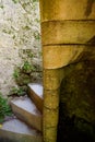 Stairs in medieval castle ruin of hohenurach