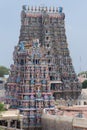 South Gopuram behind Vimanam of Meenakshi Temple. Royalty Free Stock Photo