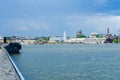 South harbor, SkyWheel, Russian Orthodox Uspenski Cathedral, in Royalty Free Stock Photo