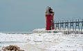 South Haven Lighthouse in the winter