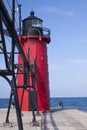 South Haven Pier Lighthouse Royalty Free Stock Photo