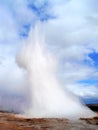 Iceland geyser water clouds Royalty Free Stock Photo