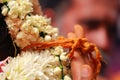 south indian bride, Thaali, Mangalyam, Groom,traditional marriage ceremony Royalty Free Stock Photo