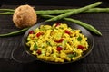 South Indian cuisine - Moringa thoran Royalty Free Stock Photo