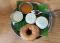 A South Indian Dish called Idly and vada Royalty Free Stock Photo