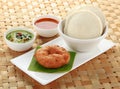 South Indian dish idly ,vada and sambar