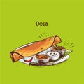 South indian food dosa vector illustration