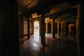 South Indian kumbakonam temple corridor with pillar