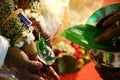 South Indian marriage rituals are performed by bride parents. Kanyadan ritual. Royalty Free Stock Photo