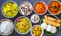 South Indian Telugu platter thaali Royalty Free Stock Photo