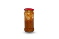 South Indian spicy pickled in oil packed in a jar