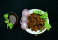 South indian Style Spicy beef fry with black tea