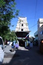 A South Indian Temple Gate or Gopuram in Tamil Nadu Royalty Free Stock Photo