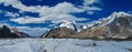 South Inilchek, Enilchek glacier and Tian Shan mountain range snow peaks