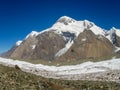 South Inilchek glacier at Tian Shan mountains Royalty Free Stock Photo