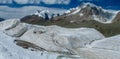 South Inilchek glacier at Tian Shan mountains Royalty Free Stock Photo