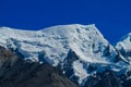 South Inilchek Tian Shan mountains snow summit Royalty Free Stock Photo