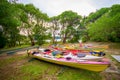 SOUTH ISLAND, NEW ZEALAND- MAY 22, 2017: Kayaking in Abel Tasman National park, located in South Island in New Zealand