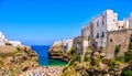 South italy sea village lagoon Polignano a Mare Bari Apulia Italy Royalty Free Stock Photo