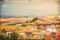 South italy village vintage look italian rooftop town