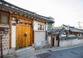 South Korea at the Bukchon Hanok historic district Royalty Free Stock Photo