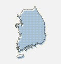 South Korea country map with creative dots vector