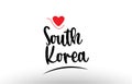 South Korea country text typography logo icon design