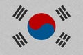south korea fabric flag Royalty Free Stock Photo