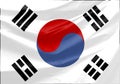 South Korea Flag Royalty Free Stock Photo