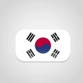 South Korea Flag Design Vector Royalty Free Stock Photo