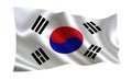 South Korea flag. A series of `Flags of the world.` The country - South Korea flag