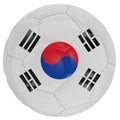 South Korea flag on a soccer ball Royalty Free Stock Photo