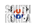 South korea flag text font Royalty Free Stock Photo