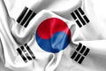 South Korea Flag Rippled Effect