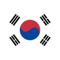 South Korea Flag. Vector illustration. EPS10. Korea Royalty Free Stock Photo