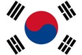 South Korea Flag Vector illustration EPS10 Royalty Free Stock Photo