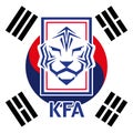 South Korea football federation logo with national flag