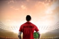 South korea football player holding ball Royalty Free Stock Photo