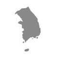 South Korea map in gray on a white background. Vector illustration Royalty Free Stock Photo