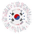 South Korea national day badge.