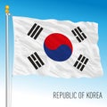 South Korea official national flag, asia Royalty Free Stock Photo