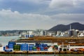 South Korea Pusan Busan old port general view of city of Pusan Royalty Free Stock Photo