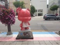 SOUTH KOREA, SEOUL - JUNE 30, 2019 : K-pop Statue Gangnam dols on the K-STAR Road in Gangnam District.